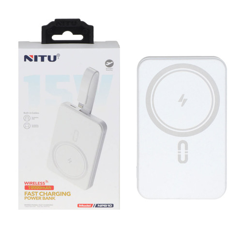 پاوربانک وایرلس فست شارژ 20W Nitu 10000mAh مدل NPB10